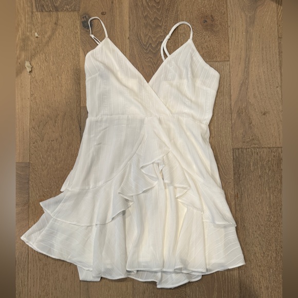 White Ruffled Sleeveless Dress - Picture 1 of 1